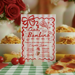 Coquette Ciao Bambino Italian Theme Invitation