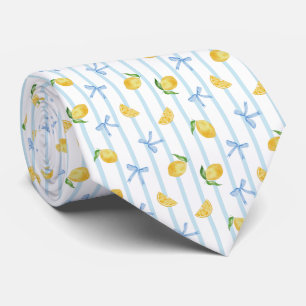 Coquette Citrus Lemon Pattern Tie