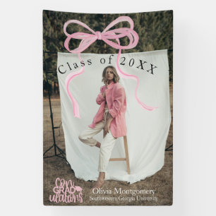 Coquette ConGRADulations Photo Graduation Banner