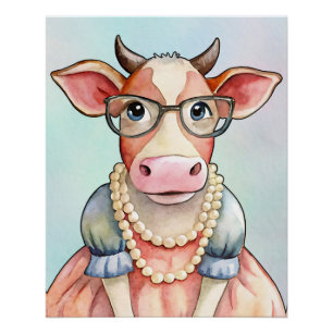 Coquette Cow Poster