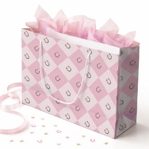 Coquette Cowgirl Lucky Horseshoe Large Gift Bag