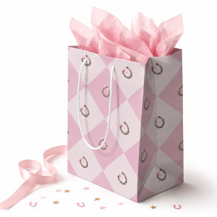 Coquette Cowgirl Lucky Horseshoe Medium Gift Bag