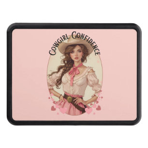 Coquette Cowgirl Western Fashion Portrait Trailer Hitch Cover