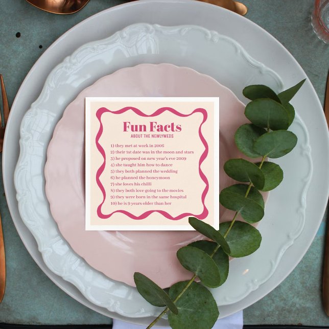 Coquette Curvy Ribbon Retro Wedding Napkin (Creator Uploaded)