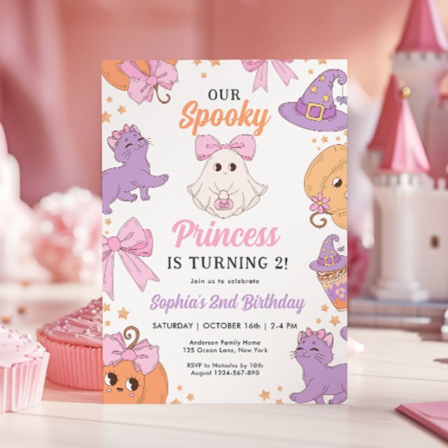 Coquette Cute Halloween 2e Invitation anniversaire (Créateur téléchargé)