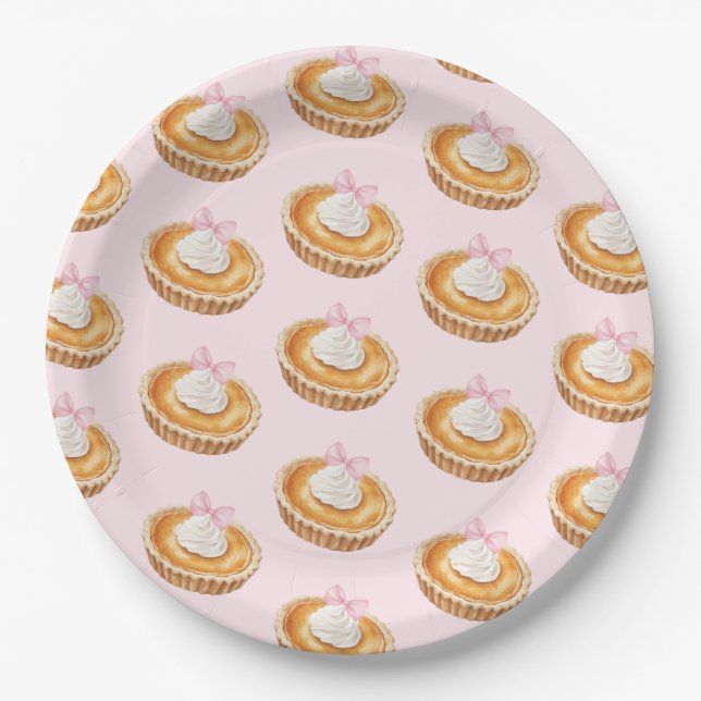 Coquette Cutie Pie Baby Shower Paper Napkin Paper Plate (Front)