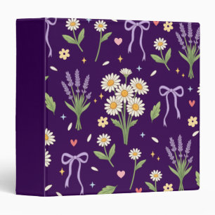 Coquette Daisy and Lavender Binder