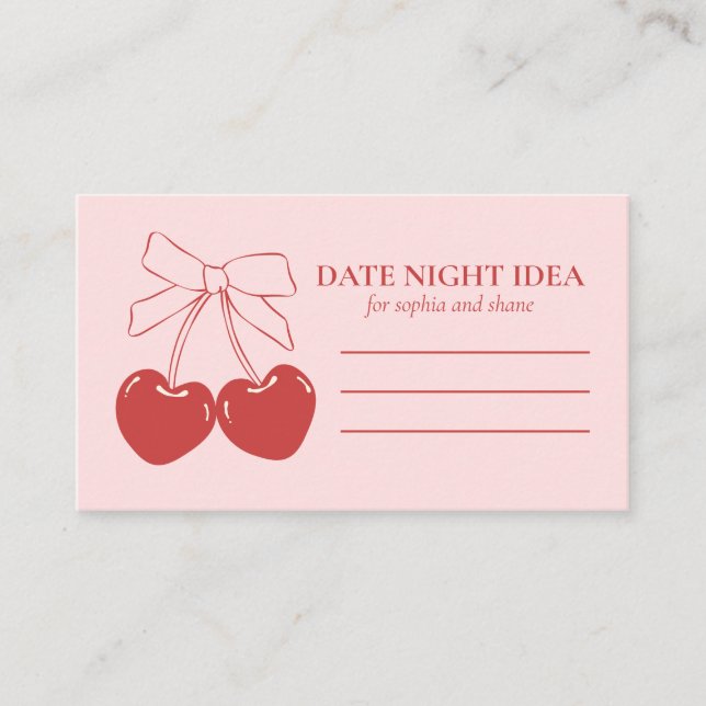 Coquette Date Idea Bridal Shower Invitation Card (Front)