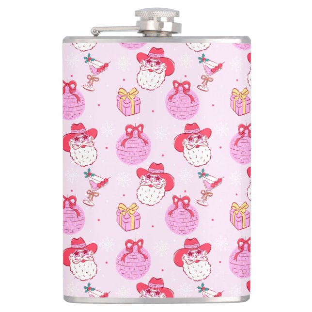 Coquette Disco Cowboy Santa Hip Flask (Front)