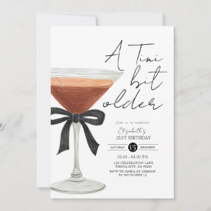 Coquette Espresso Martini Birthday Invitation