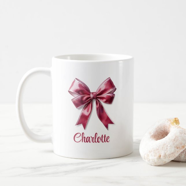 Coquette fille branchée Mug de boue rose (Avec donut)