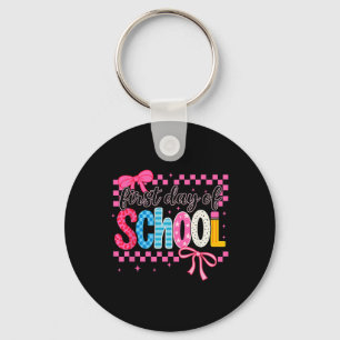Coquette First Day Of School  Keychain
