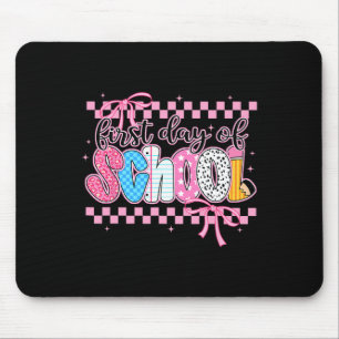 Coquette First Day Of School Preppy Back To School Mouse Pad