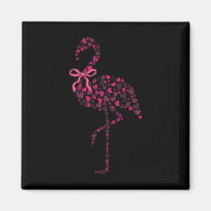 Coquette Flamingo Heart Cute Pink Valentine's Day  Magnet