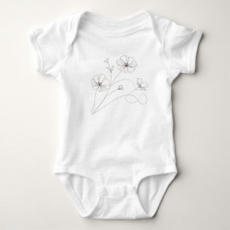 Coquette Floral Iced Coffee Baby Bodysuit | Trendy