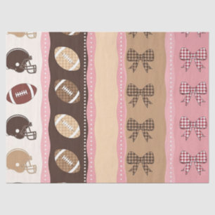 Coquette Football Bows Leopard Pattern (10) Tissue Paper