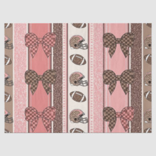Coquette Football Bows Leopard Pattern (2) Tissue Paper