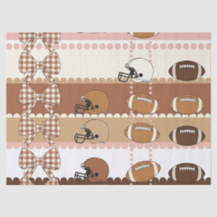 Coquette Football Bows Leopard Pattern (5) Tissue Paper