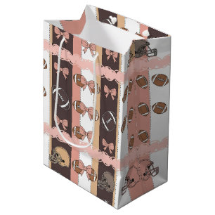 Coquette Football Bows Leopard Pattern (6) Medium Gift Bag