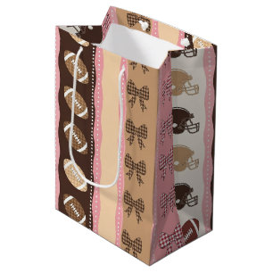 Coquette Football Bows Leopard Pattern (8) Medium Gift Bag