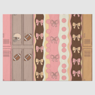 Coquette Football Bows Leopard Pattern (8) Tissue Paper