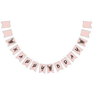 Coquette Frenchie Bunting Flags