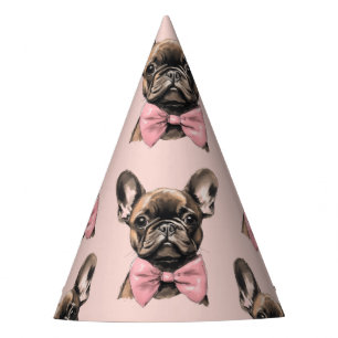 Coquette Frenchie Party Hat