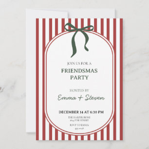 Coquette Friendsmas Party Invitation