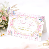 Coquette Garden Baby Girl Shower Thank You