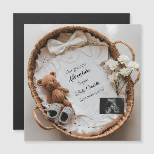 Coquette Gender Neutral Pregnancy Announcement 