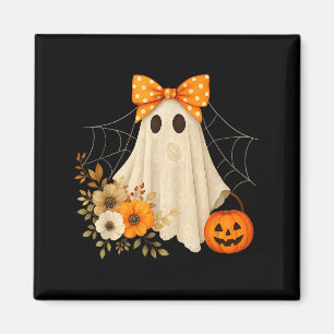 Coquette Ghost Halloween Flower Ghost Soky Lace Gh Magnet