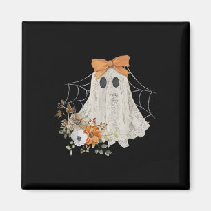 Coquette Ghost Halloween Flower Ghost Spooky Lace Magnet