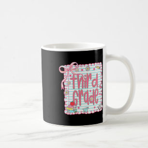 Coquette Girly Pink Bow Third Grade Teacher Back T Coffee Mug