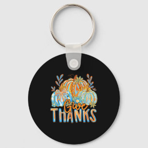 Coquette Give Thanks Christian Thanksgiving Floral Keychain