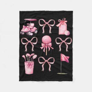 Coquette Golf Bows Preppy Cute Golfer Women Girls  Fleece Blanket