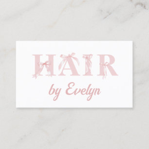 Coquette Hair QR Code Business Card