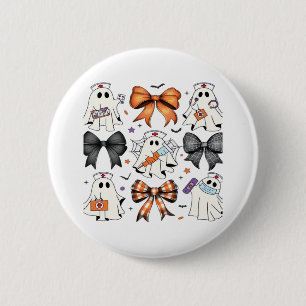 Coquette Halloween Ghost Nurse Classic T-Shirt 2 Inch Round Button