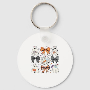 Coquette Halloween Ghost Nurse Classic T-Shirt Keychain
