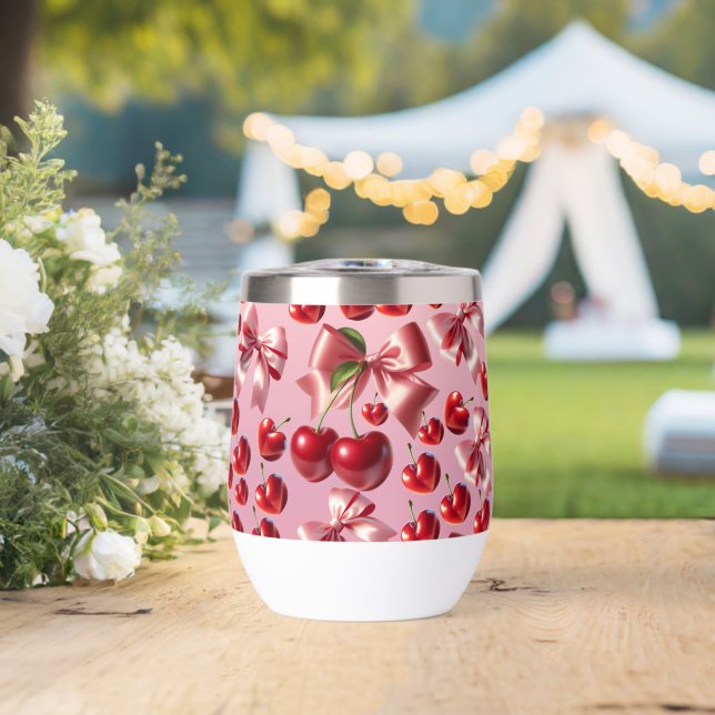  Coquette Heart Cherry Bow Pattern (Wedding (Rotated))