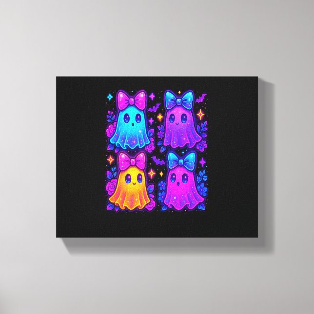 Coquette Iridescent Halloween Canvas Print (Front)