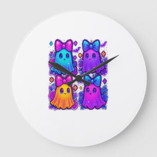 Coquette Iridescent Halloween Large Clock