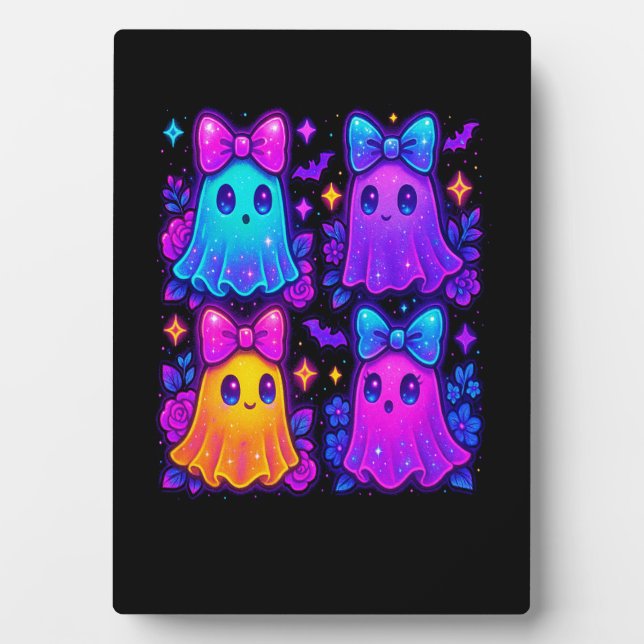 Coquette Iridescent Halloween Plaque (Front)