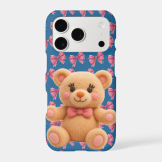 Coquette Kawaii Teddy Peach avec imprimé nœud papi