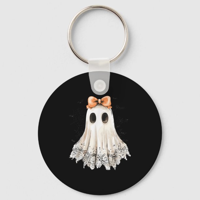 Coquette Lace Ghost Boo In Boojee Halloween Soky S Keychain (Front)