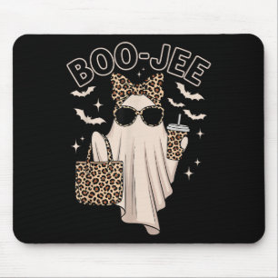 Coquette Leopard Boo-jee Ghost Halloween Ghost Wom Mouse Pad