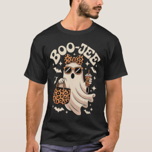 Coquette Leopard BooJEE Halloween Boujee Ghost T-Shirt