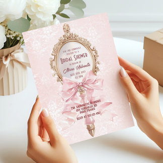 Coquette Marie Antoinette Rococo Bridal Shower Invitation