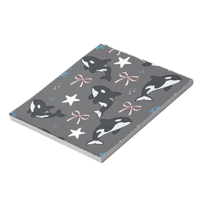 Coquette Marine Life -Killer Whale Notepad (Rotated)