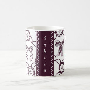 Coquette Maroon Bow Coffee Mug