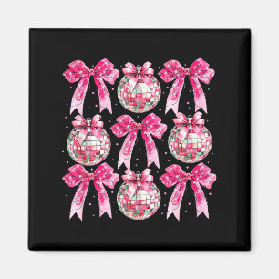 Coquette New Year 2026, Retro New Years, Disco Bal Magnet